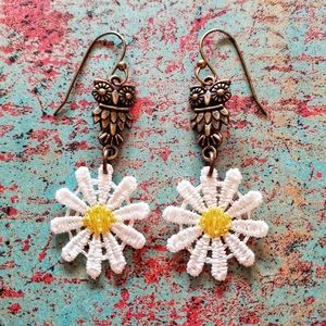 handmade owl always love you earrings